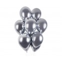 Balony chromowane srebrne 13cali 33cm 5szt