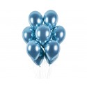 Balony chromowane niebieskie 13cali 33cm 5szt