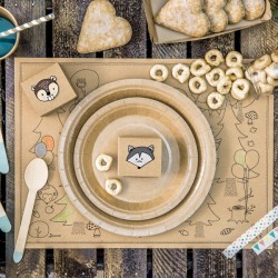 Talerzyki papierowe Kraft 18cm 6szt