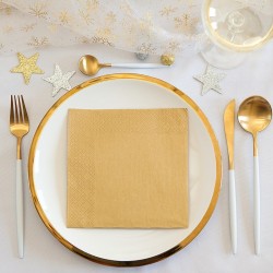 Serwetki metaliczne złote 33x33cm 20szt