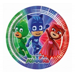 Talerzyki papierowe Pj Masks Pidżamersi 20cm 8szt