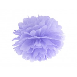 Pompon bibułowy 35 cm jasnoliliowy
