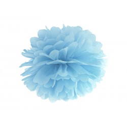 Pompon bibułowy 25 cm jasnoniebieski