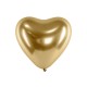 Balony chromowane Serca złote 12cali 30cm 5st