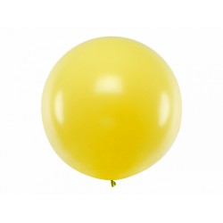 Balon Gigant pastelowy żółty 1metr
