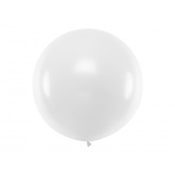 Balon Gigant pastelowy biały 1metr