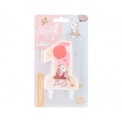 Świeczka urodzinowa na Roczek Króliczek