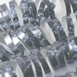 Serpentyny holograficzne srebrne 3,8m 18szt