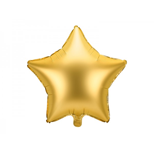 Balon foliowy satynowy Gwiazdka złoty 19cali 48cm