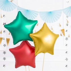 Balon foliowy satynowy Gwiazdka złoty 19cali 48cm