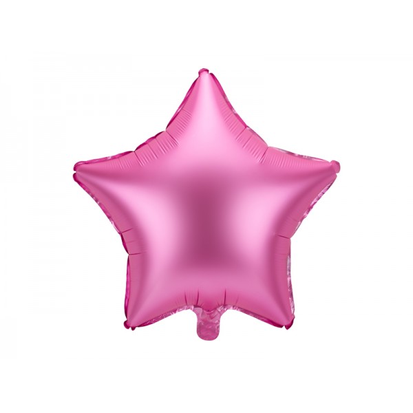 Balon foliowy satynowy Gwiazdka różowy 19cali 48cm