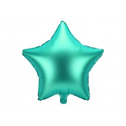 Balon foliowy satynowy Gwiazdka zielona 19cali 48cm