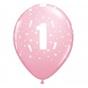 Balony pastelowe na Roczek jasnoróżowe 12cali 30cm 6szt