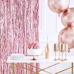 Kurtyna metalizowana rose gold 250x90cm