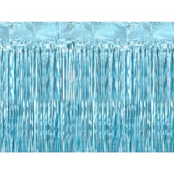 Kurtyna metalizowana błękitna 250x90cm
