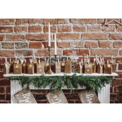 Kalendarz adwentowy Domki dla dzieci kraft 24szt