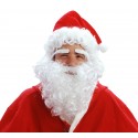 Peruka Mikołaj z brodą, z brwiami i w czapce