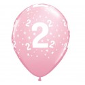 Balony pastelowe na 2 urodziny jasnoróżowe 12cali 30cm 6szt