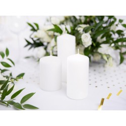 Świeca klubowa matowa biała 15x6cm