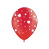 Balony krystaliczne Serca czerwone 12cali 30cm 6szt