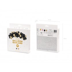 Girlanda balonowa czarno-złota 200cm
