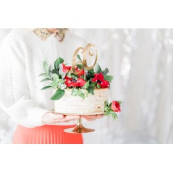 Topper na tort 60 złoty 20.5cm