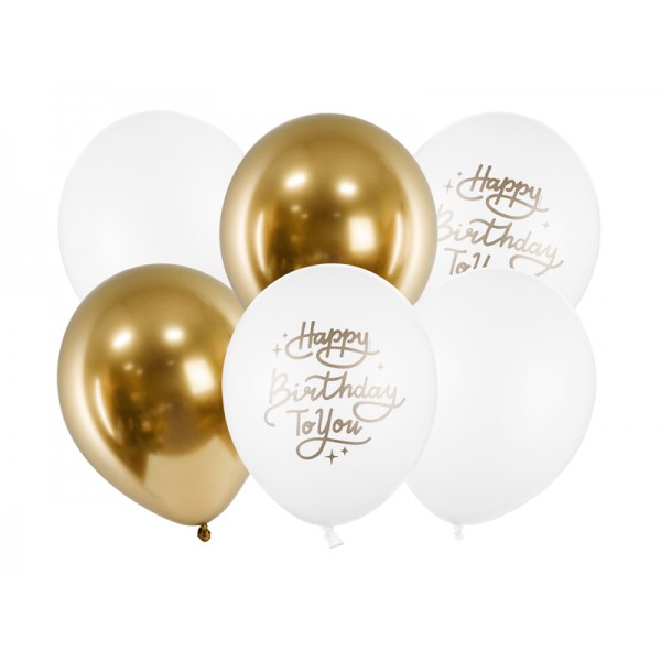 Bukiet balonów Happy Birthday To You 12cali 30cm 6szt