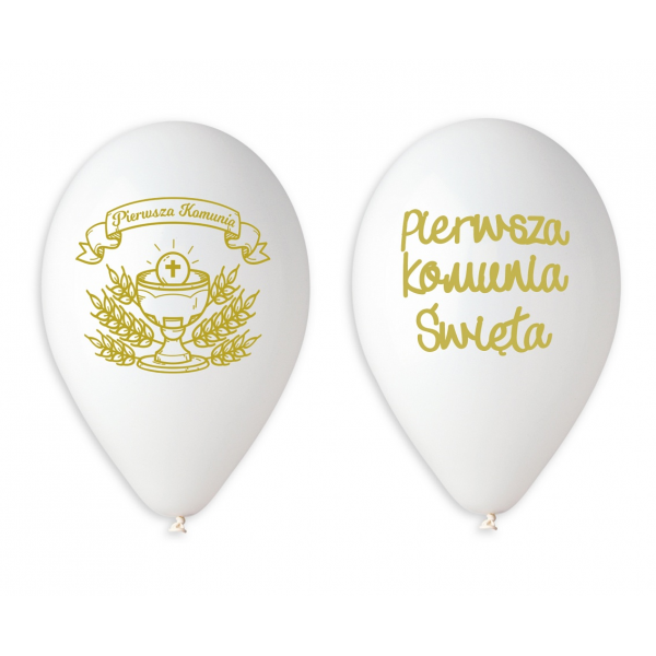Balony Premium Pierwsza Komunia Święta 13cali 33cm 5szt