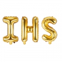 Balon foliowy napis IHS złoty 35cm