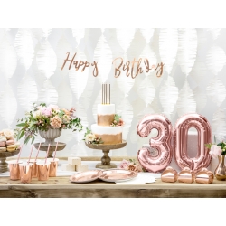 Baner Happy Birthday rose gold 62cm