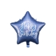 Balon foliowy Gwiazdka Happy Birthday granatowy 15.5cali 40cm