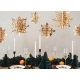 Zawieszki dekoracyjne Śnieżynki złote 15-25cm
