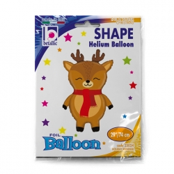 Balon foliowy Renifer brązowy 29cali 74cm