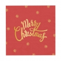 Serwetki papierowe Merry Christmas czerwone 33x33cm 10szt