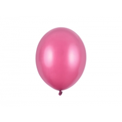 Balony metaliczne różowe ogniste 11cali 27cm 10szt Strong