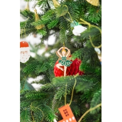 Zawieszka metalowa Dziadek do orzechów świąteczna 5x10cm