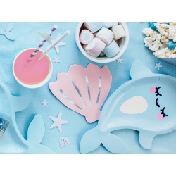 Serwetki papierowe Muszelka różowe 13x12,5cm