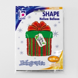 Balon foliowy Prezent Merry Christmas 30cali 76cm