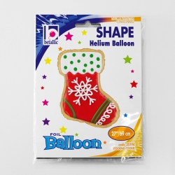 Balon foliowy Skarpeta lukrowana czerwona 27cali 69cm