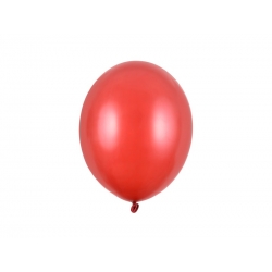 Balony metaliczne czerwone 11cali 27cm 10szt Strong