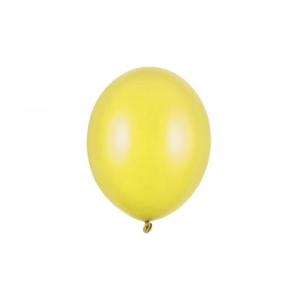 Balony metaliczne żółte 11cali 27cm 10szt Strong