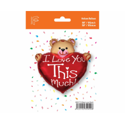 Balon foliowy Miś z sercem 95cm