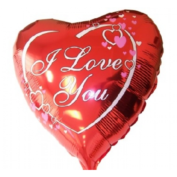 Balon foliowy Serce I Love You czerwony 18cali 46cm