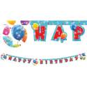 Girlanda papierowa Happy Birthday Kolorowe balony