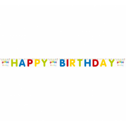 Girlanda papierowa Happy Birthday Streamers Party 200cm