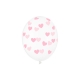 Balony transparentne Serca różowe 12cali 30cm 6szt