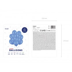 Balony pastelowe niebieskie Ultramarine 11cali 27cm 10szt Strong