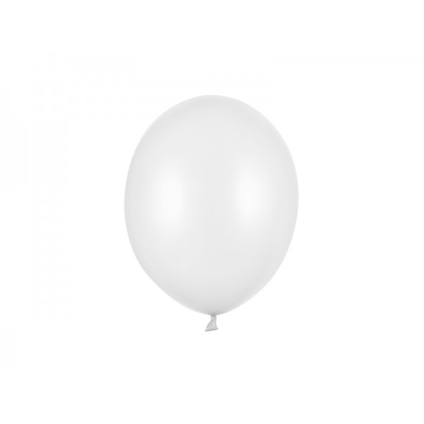 Balony metaliczne białe 11cali 27cm 10szt Strong