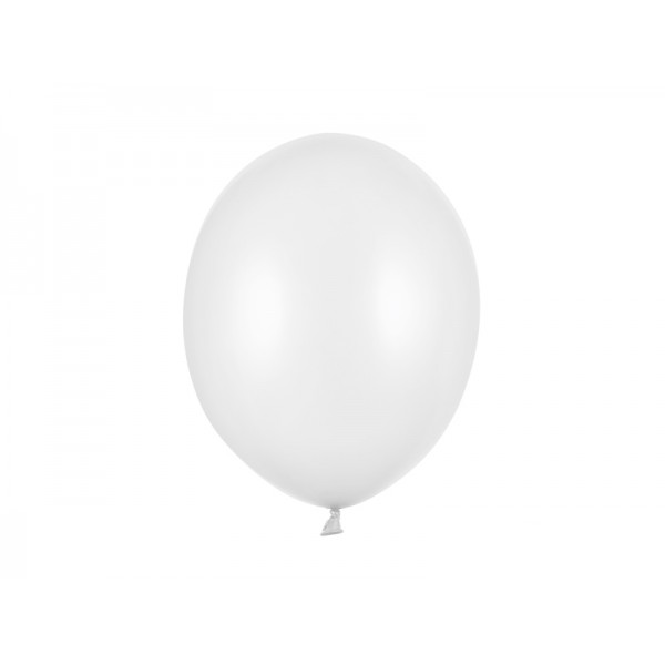 Balony metaliczne białe 12cali 30cm 10szt Strong