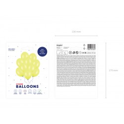 Balony pastelowe żółte 11cali 27cm 10szt Strong
